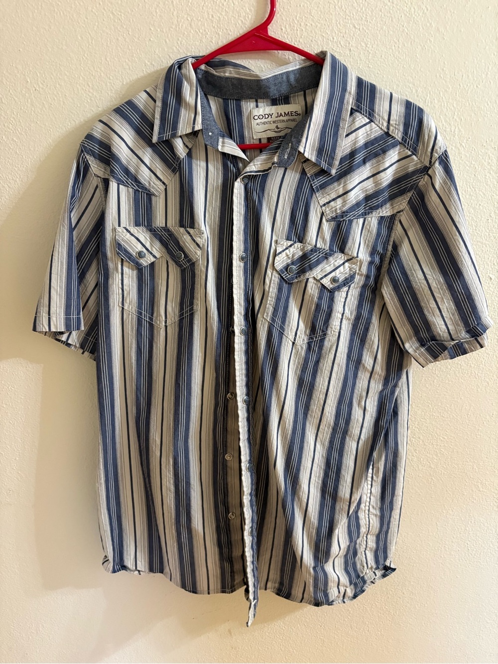 Cody James Men’s Large Pearl Snap Short Sleeve Button Down